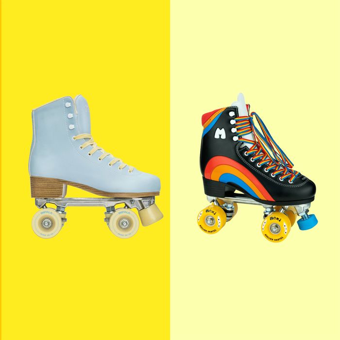YYW Double Row High-Top Roller Skates Outdoor Indoor Adjustable Beginner Roller Skate Shoes Four Wheel Roller Skates for Adults