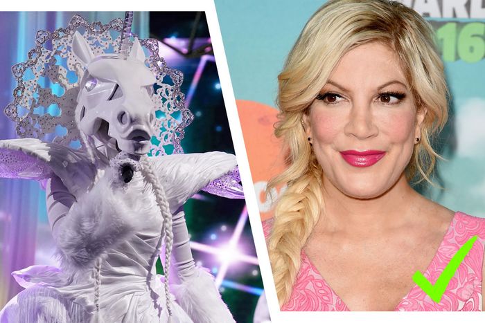 Confirmed: The Unicorn is Tori Spelling!