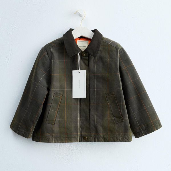 Zara Timeless Plaid Waxed Jacket