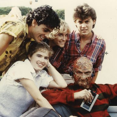 Clockwise from top right: Actors Johnny Depp, Robert Englund, Heather Langenkamp, Jsu Garcia, and Amanda Wyss.