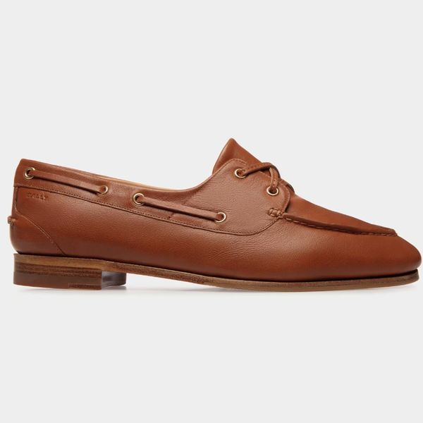 Bally Plume Moccasin in Brown Leather