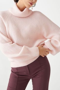 & Other Stories Turtleneck Wool Knit Sweater (Light Pink)