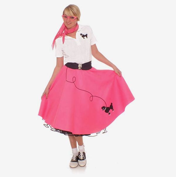 Hip Hop '50s Shop Adult 4-Piece Poodle-Skirt Costume Set