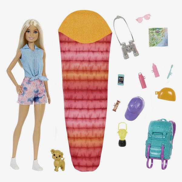 Barbie Malibu Doll & 10+ Accessories, Camping-Theme Set