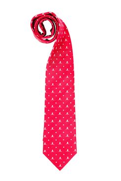 St. Jude Logo Small Dot Red and White Tie