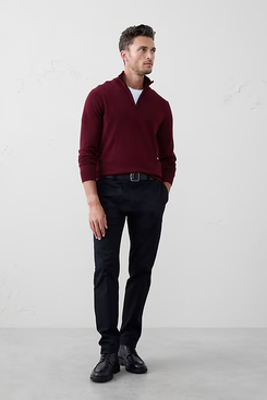 Banana Republic Factory Merino Wool Half-Zip Sweater
