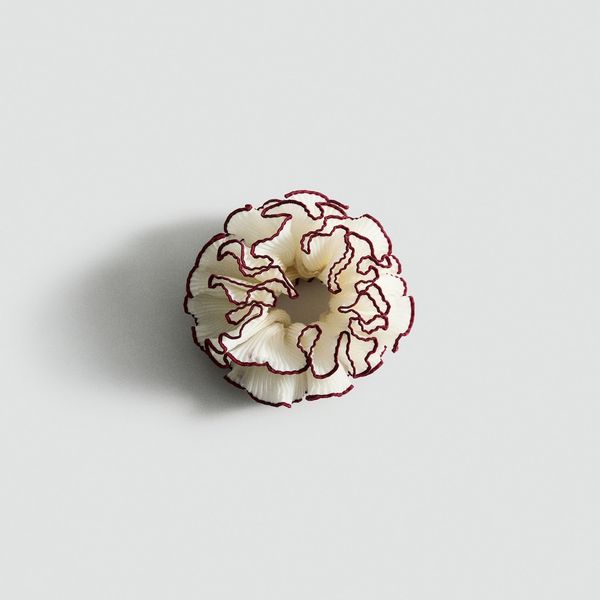 Mango Flower Scrunchie with Contrasting Trim