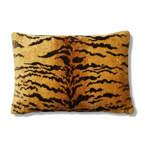 One Kings Lane Alfie 15x23 Lumbar Pillow Tiger Chenille