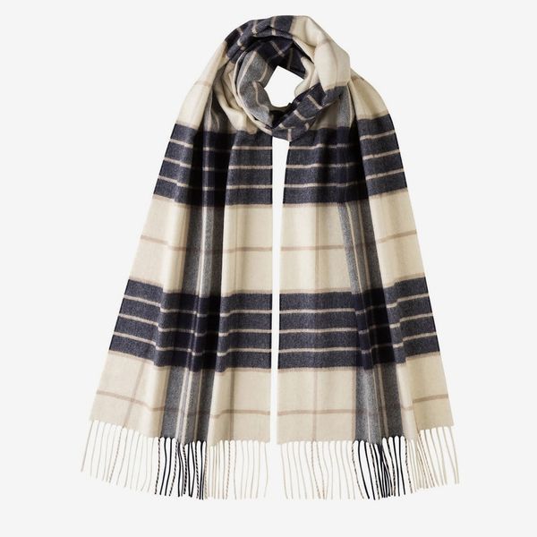 Johnstons of Elgin Tartan Oversized Cashmere Scarf