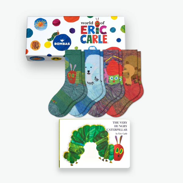Youth Eric Carle 4-Pack Calf Sock Gift Box & Book