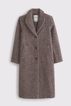 Abercrombie & Fitch Recycled Wool-Blend Tailored Topcoat