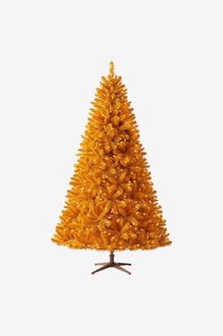 Treetopia Orange 7-Foot Artificial Prelit Christmas Tree