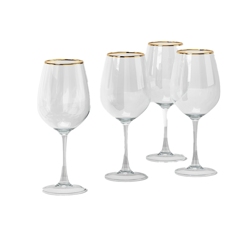 Threshold™ 4pc Stemmed Wine Glass Set Gold