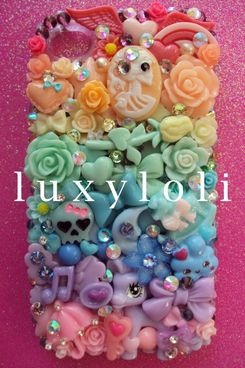 Luxyloli Custom Pastel Rainbow Style Decoden Phone Case