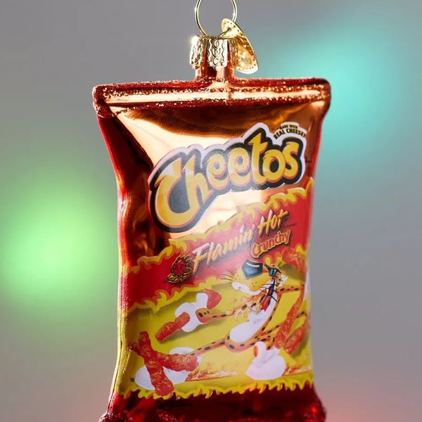 Urban Outfitters Flamin' Hot Cheetos Glass Ornament