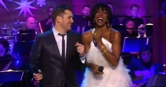 Watch Michael Buble and Kelly Rowland's 'White Christmas' Duet