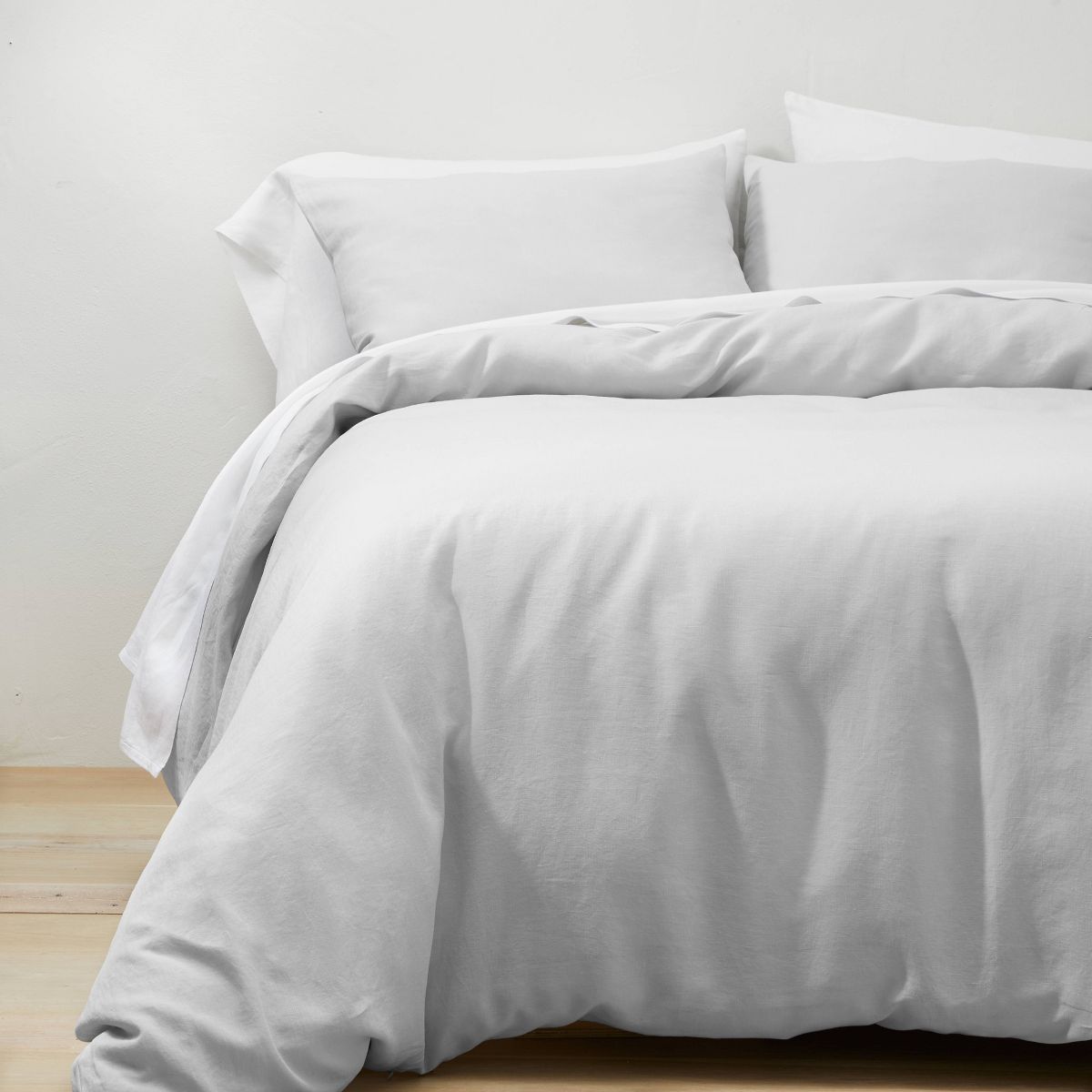 Casaluna Full/Queen Linen Duvet & Sham Set Light Gray