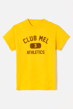 Mel by Re/Done Yellow 'Club Mel' Tubular T-Shirt