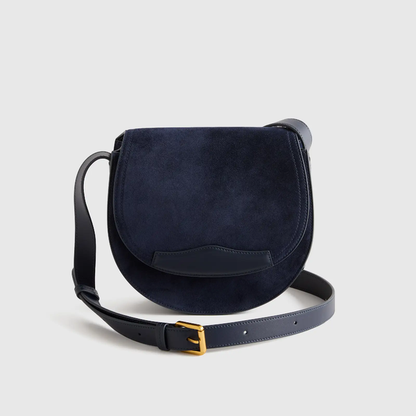 Quince Italian Suede Saddle Bag
