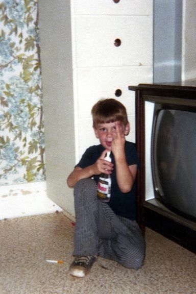 A selection from Oliver Wasow's photo essay "Go Over There By the TV" (2014).