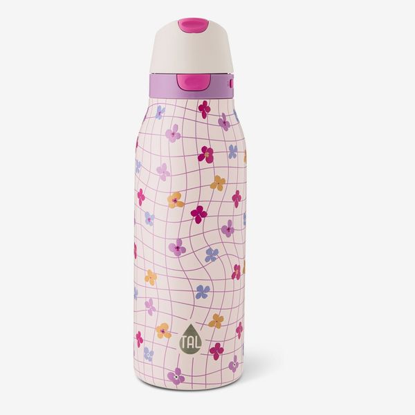 TAL 20oz Stainless Steel 2-in-1 Straw and Chug Water Bottle with Push Lid