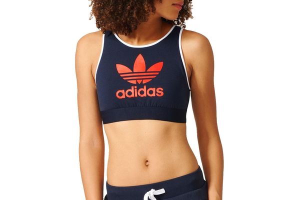 Adidas Trefoil Logo-Print Sports Bra