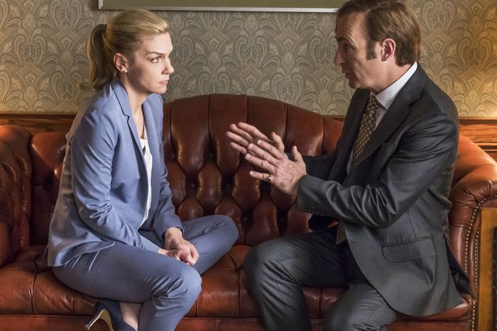 Rhea Seehorn and Bob Odenkirk in Better Call Saul.