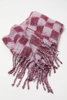 Urban Outfitters Brushed Checker Scarf