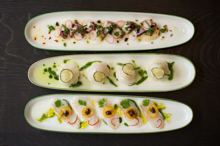 A selection of crudo.