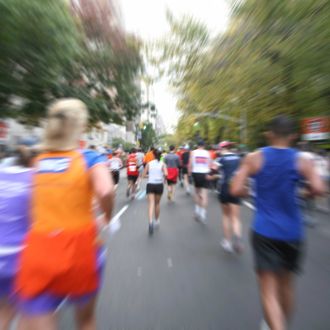 Marathon Runners In Motion