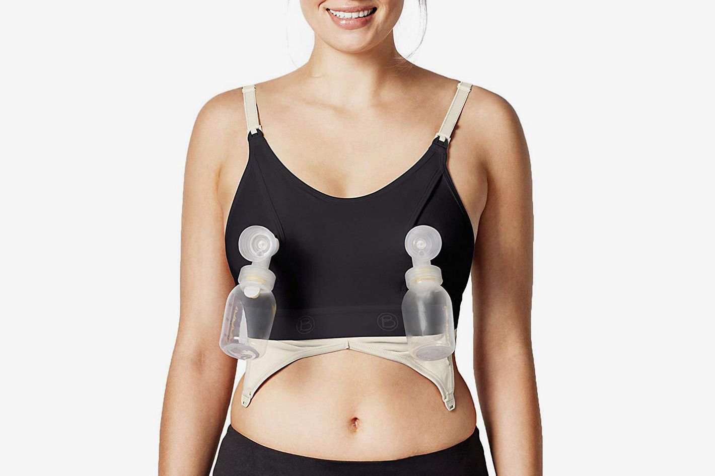 Hands-free Pumping Bra with Convertible Straps