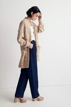 Madewell Space-Dyed Long Cardigan Sweater