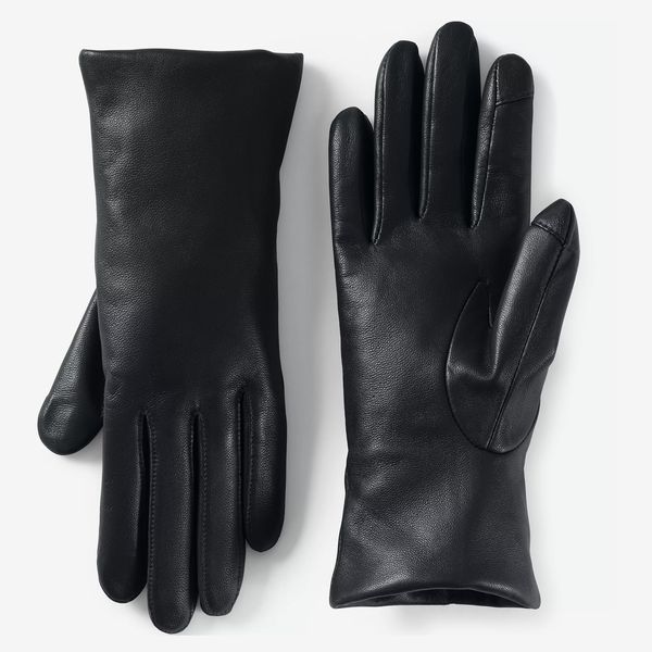 Lands’ End EZ Touch Screen Cashmere Lined Leather Gloves