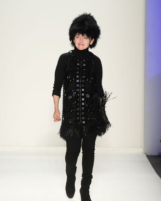 Joanna Mastroianni at her fall 2012 show.