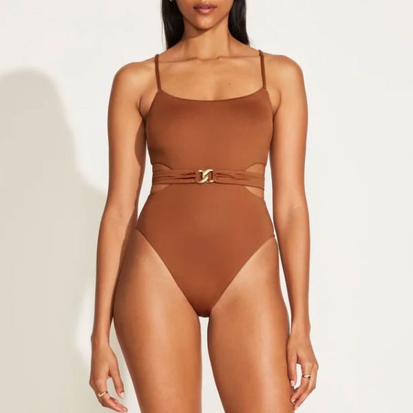 Vitamin A Luxe Link Belted One Piece