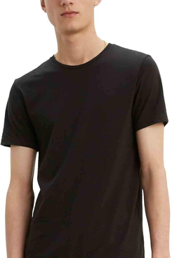 Levi's Camiseta ajustada con cuello redondo para hombre (paquete de 2)