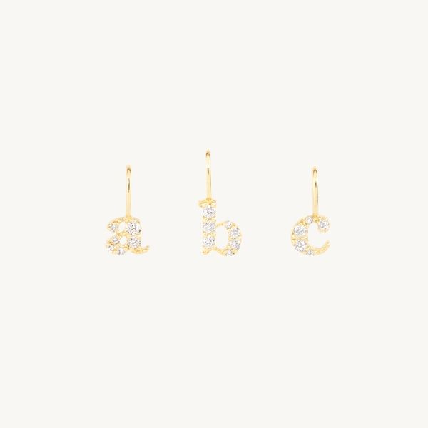 Catbird Diamond Tiniest Alphabet Charm
