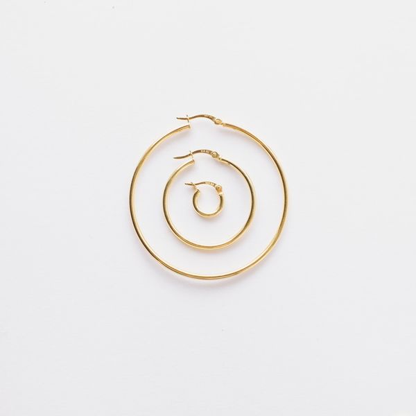 Awoke Vintage Gold-Plated Sterling Silver Hoops