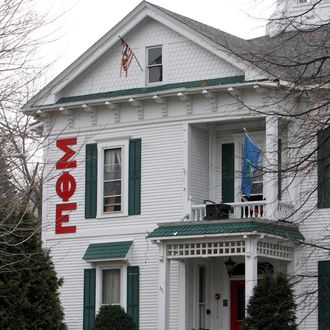 The Sigma Phi Epsilon fraternity at the University of Vermont is seen Wednesday, Dec. 14, 2011 in Burlington, Vt. 