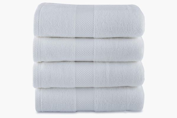 Ultra-Absorbent White Terry Bath Towels