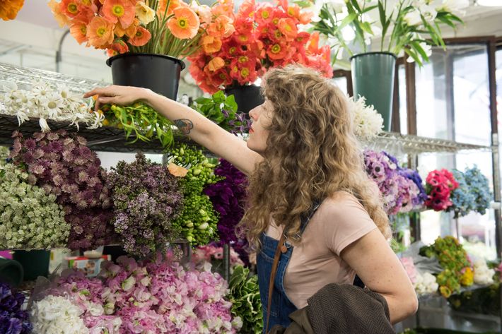 Cardozo at the flower market.