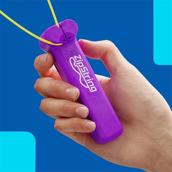 ZipString Original Rope Launcher Toy, Aesthetic Aqua