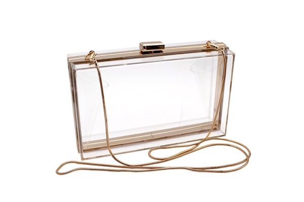 HQdeal Luxury Acrylic Fashionable Transparent Evening Clutch