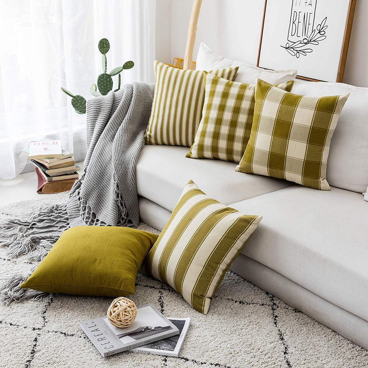 Stylish Gold Printed Plush Square Throw Pillow Sofa Car Back Cushion Decor New