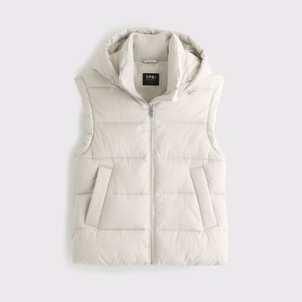 Abercrombie YPB Satin Puffer Vest