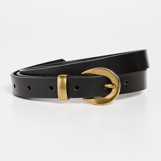 Madewell Chunky Buckle Skinny Leather Belt