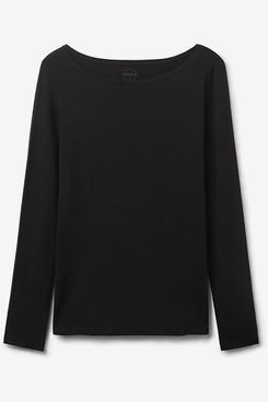 Intimissimi Woman’s Long Sleeve Bateau Neck Top in Micromodal