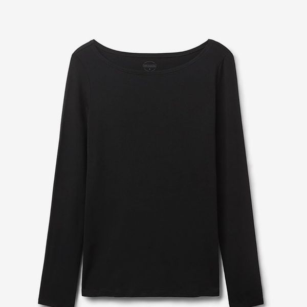 Intimissimi Woman's Long Sleeve Bateau Neck Top in Micromodal