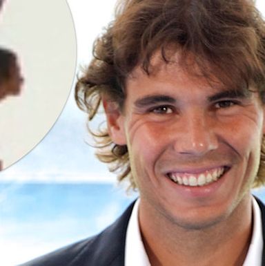 His head may be on that spike, but Nadal's body is still running around the court at Roland Garros, dominating everyone in sight. Rafa never gives up.