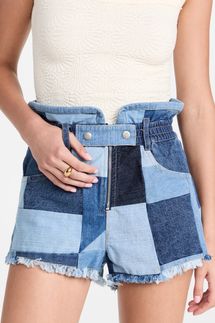 Sea Diego Denim Patched Shorts